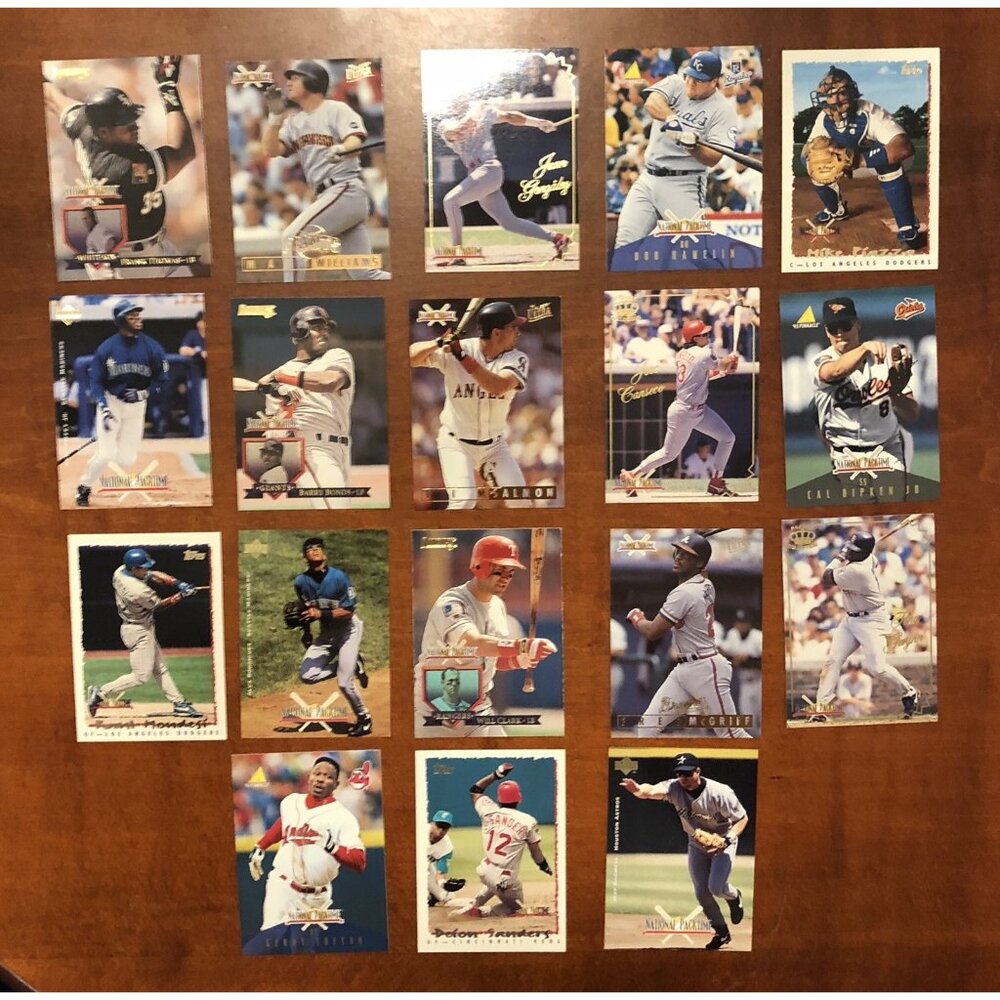 1995 National Packtime COMPLETE SET Griffey Thomas AROD Ripken Gwynn w Case NRMT